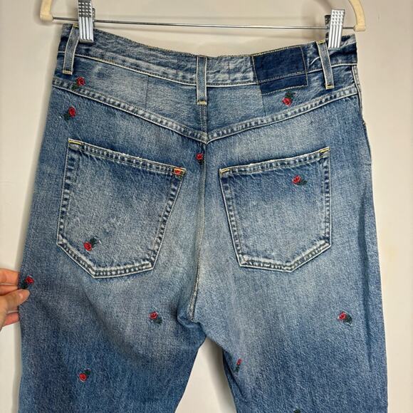 AMO Loverboy Rosebud Embroidered Jeans - Picture 5 of 8